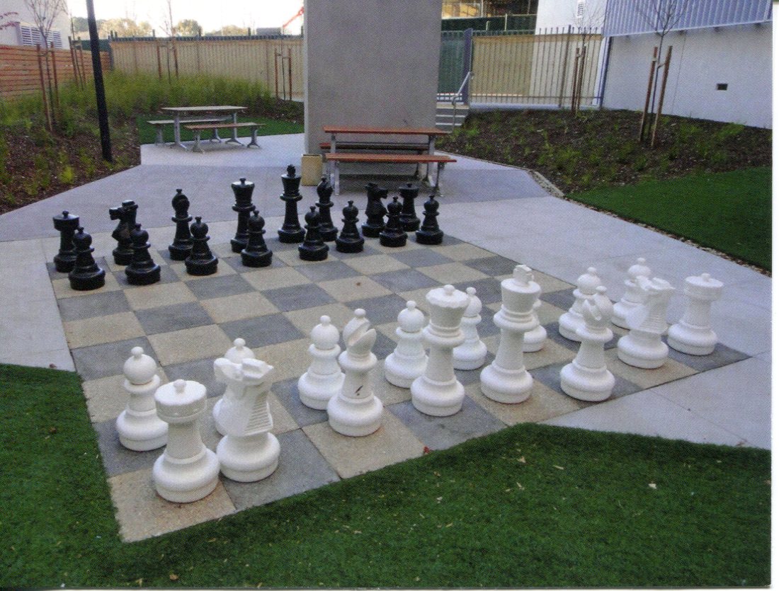 ACT - Warrumbul Lodge - ANU - Canberra - Giant Chess Board ACT - Warrumbul Lodge - ANU - Canberra - Giant Chess Board